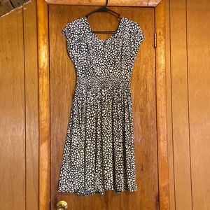 Small print knee length dress